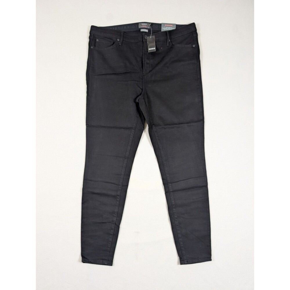 Torrid Premium Black Denim Sky High Skinny Jean Pants 20T Stretch Boho Classic